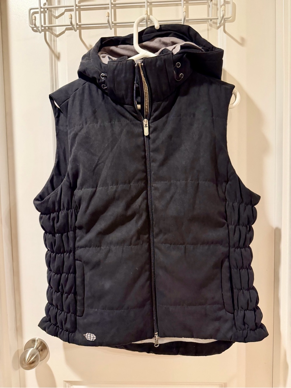 ExOfficio Black Quilted Women's Vest with Detachable Hood Cozy Warm XL Puffer
